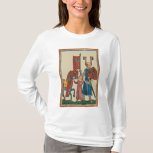 Knight and Squire, 14th Century Mediaeval Art T-Shirt