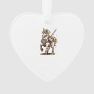 Knight Armor Unicorn (1) Ornament