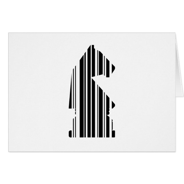 KNIGHT BAR CODE Chess Piece Pattern Design (Front Horizontal)