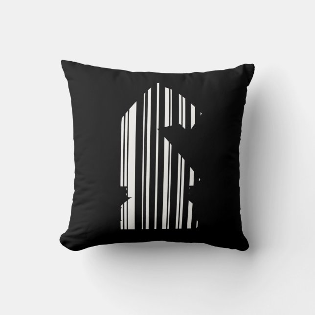KNIGHT BAR CODE Chess Piece Pattern Design Cushion (Front)