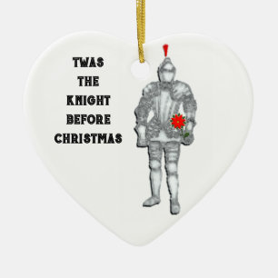 Knight Before Christmas Ceramic Tree Decoration
