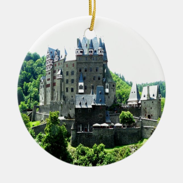 Knight Castle Eltz wierschem god peace joy Ceramic Tree Decoration (Front)