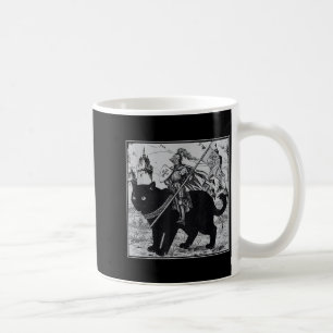 Knight Cat Rider Vintage 90s Medieval Knight Ridin Coffee Mug