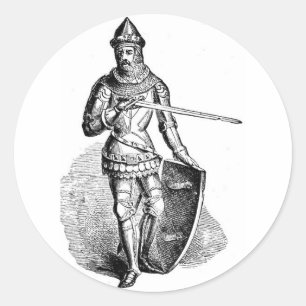 Knight Classic Round Sticker