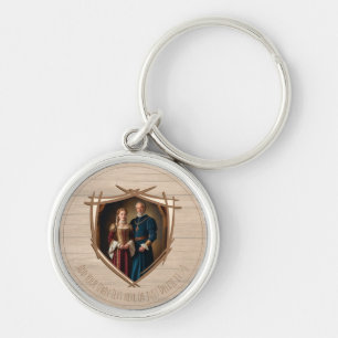 Knight Coat of Arms Mediaeval Old fashioned Vintag Key Ring