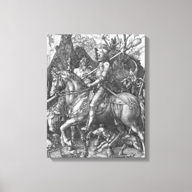 Knight, Death and the Devil, 1513 (engraving) Canvas Print (Front)