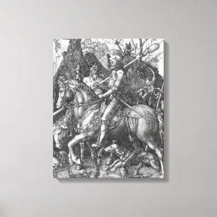 Knight, Death and the Devil, 1513 (engraving) Canvas Print