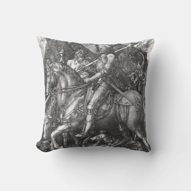 Knight, Death and the Devil, 1513 (engraving) Cushion (Front)