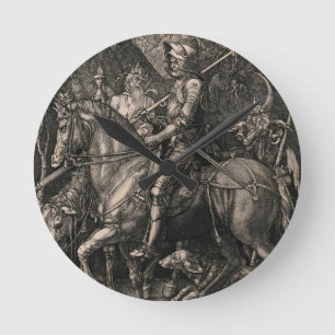 Knight Death and the Devil Albrecht Durer Round Clock