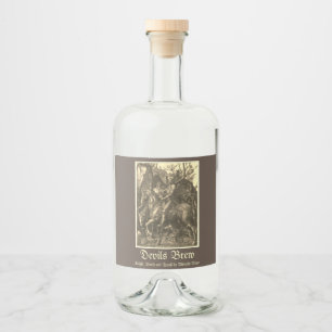 KNIGHT, DEATH AND THE DEVIL LIQUOR BOTTLE LABEL