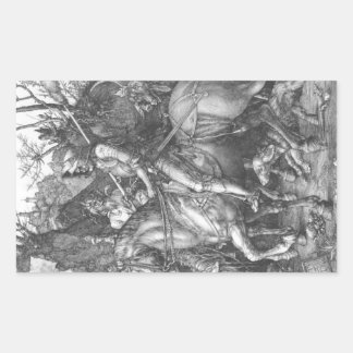 'Knight, Death and the Devil' Rectangular Sticker