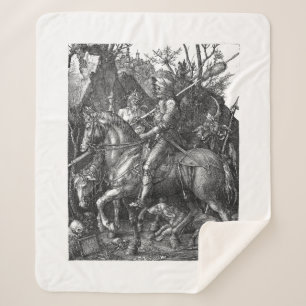 Knight Death Devil Albrecht Durer engraving art p Sherpa Blanket