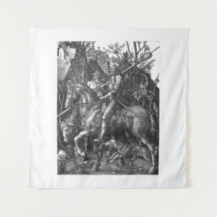 Knight Death Devil Albrecht Durer engraving art p Tapestry