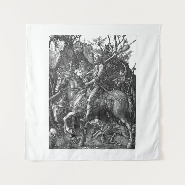  Knight Death Devil Albrecht Durer engraving art p Tapestry (Front)