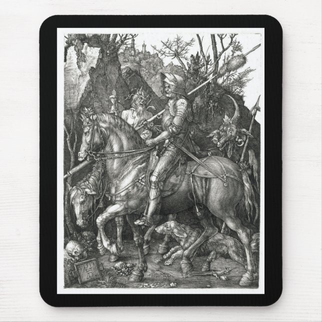 Knight, Death & the Devil - Albrecht Dürer c. 1513 Mouse Mat (Front)