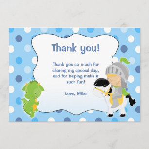 Knight Dragon Thank you Card