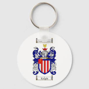 KNIGHT FAMILY CREST - KNIGHT COAT OF ARMS KEY RING