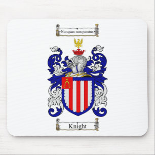 KNIGHT FAMILY CREST -  KNIGHT COAT OF ARMS MOUSE MAT