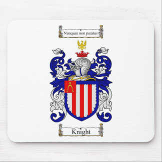 KNIGHT FAMILY CREST -  KNIGHT COAT OF ARMS MOUSE MAT