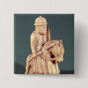 Knight from a chess set 15 cm square badge
