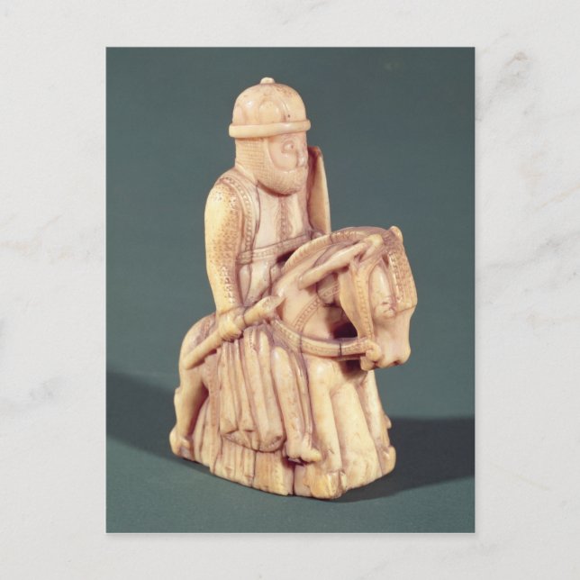 Knight from a chess set postcard (Front)