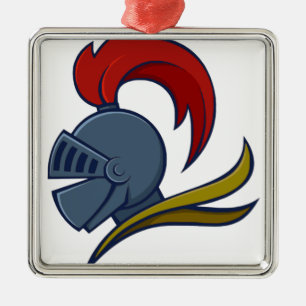 Knight Helmet Metal Tree Decoration