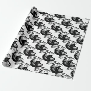 Knight Helmet Wrapping Paper