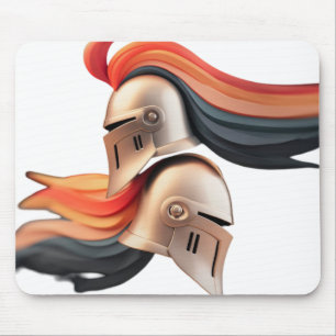 knight helmets mouse mat