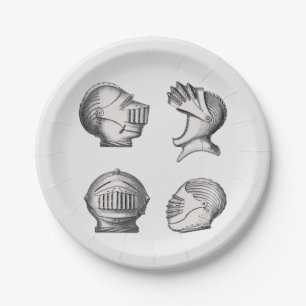 Knight Helmets Paper Plate