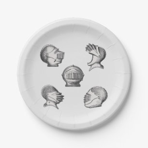 Knight Helmets Paper Plates