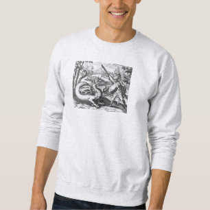 Knight in Armour Slaying the Dragon Sweatshirt