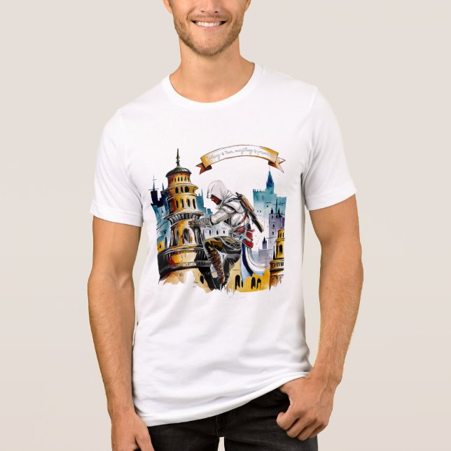 knight in arnourhalloween art Tri-Blend shirt (Front)
