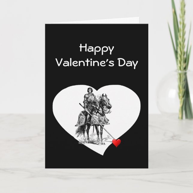 Knight in Shining Armour  Love Valentine Humour Holiday Card (Front)