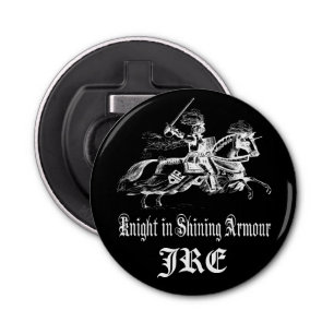 Knight In Shining Armour Monogrammed Initials Bottle Opener