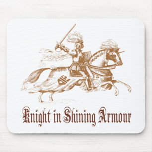 knight in shining armour mouse mat