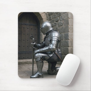 Knight Kneeling at the Castle Door Mouse Mat
