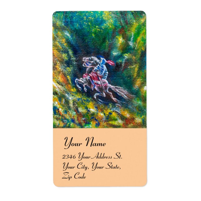 KNIGHT LANCELOT ,HORSE RIDING IN GREEN FOREST (Front)