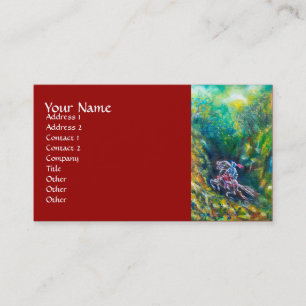KNIGHT LANCELOT ,HORSE RIDING IN GREEN FOREST BUSINESS CARD