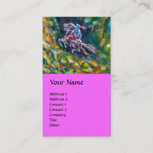 KNIGHT LANCELOT ,HORSE RIDING IN GREEN FOREST BUSINESS CARD