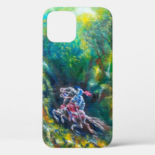 KNIGHT LANCELOT ,HORSE RIDING IN GREEN FOREST iPhone 12 CASE