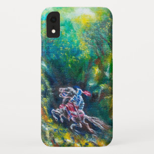 KNIGHT LANCELOT ,HORSE RIDING IN GREEN FOREST iPhone XR CASE