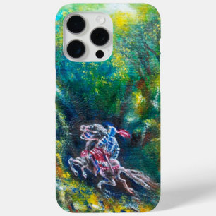 KNIGHT LANCELOT ,HORSE RIDING IN GREEN FOREST iPhone 15 PRO MAX CASE