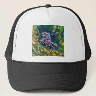 KNIGHT LANCELOT ,HORSE RIDING IN GREEN FOREST TRUCKER HAT