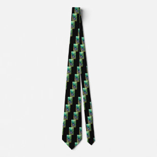 KNIGHT LANCELOT HORSEBACK IN GREEN FOREST TIE