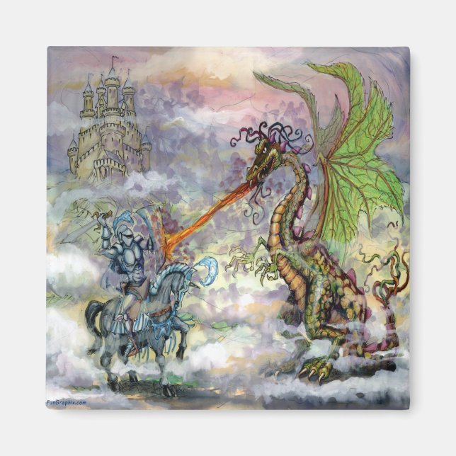 Knight n Dragon Magnet (Front)