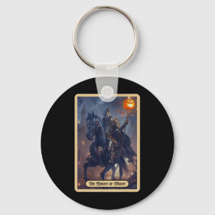 Knight Of Fright Halloween Rider Halloween Tarot C Key Ring