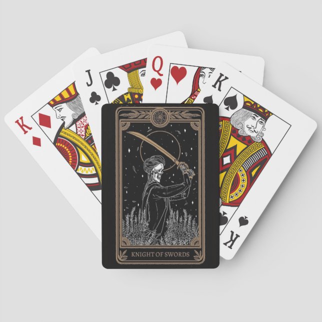 Knight of Swords Tarot – Mystical Poker Cards (Back)