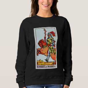 Knight of Wands Vintage Tarot Card - Rider Waite D Sweatshirt