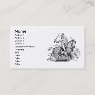 Knight on Horseback Business Card
