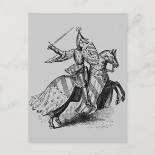 Knight on Horseback Postcard